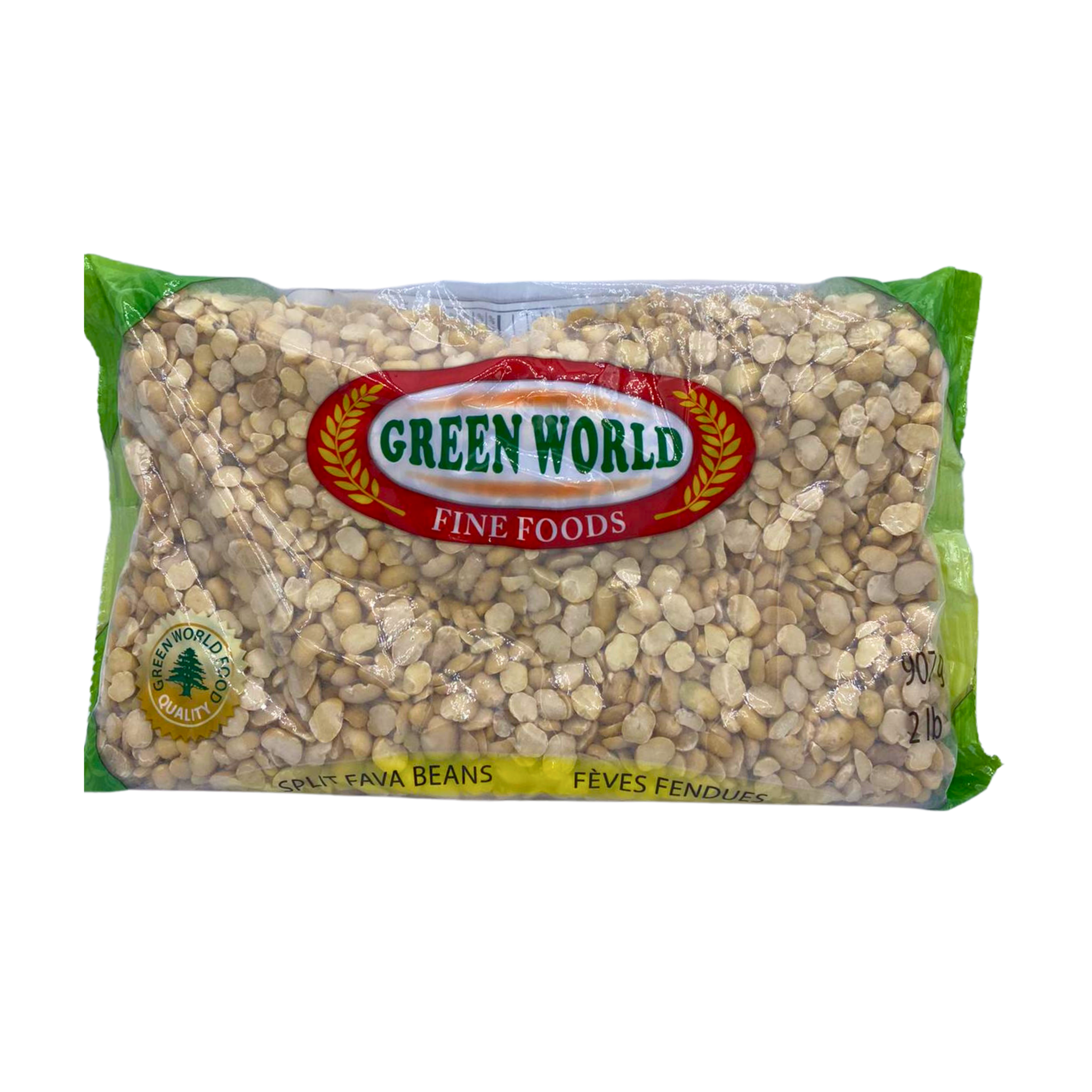 Green World Split Fava Beans 907g