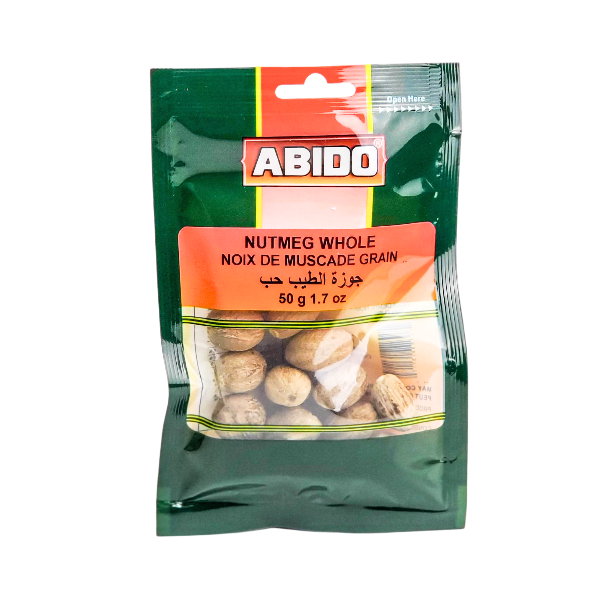 Abido Nutmeg Whole (Niox de Muscade Grain) 50g