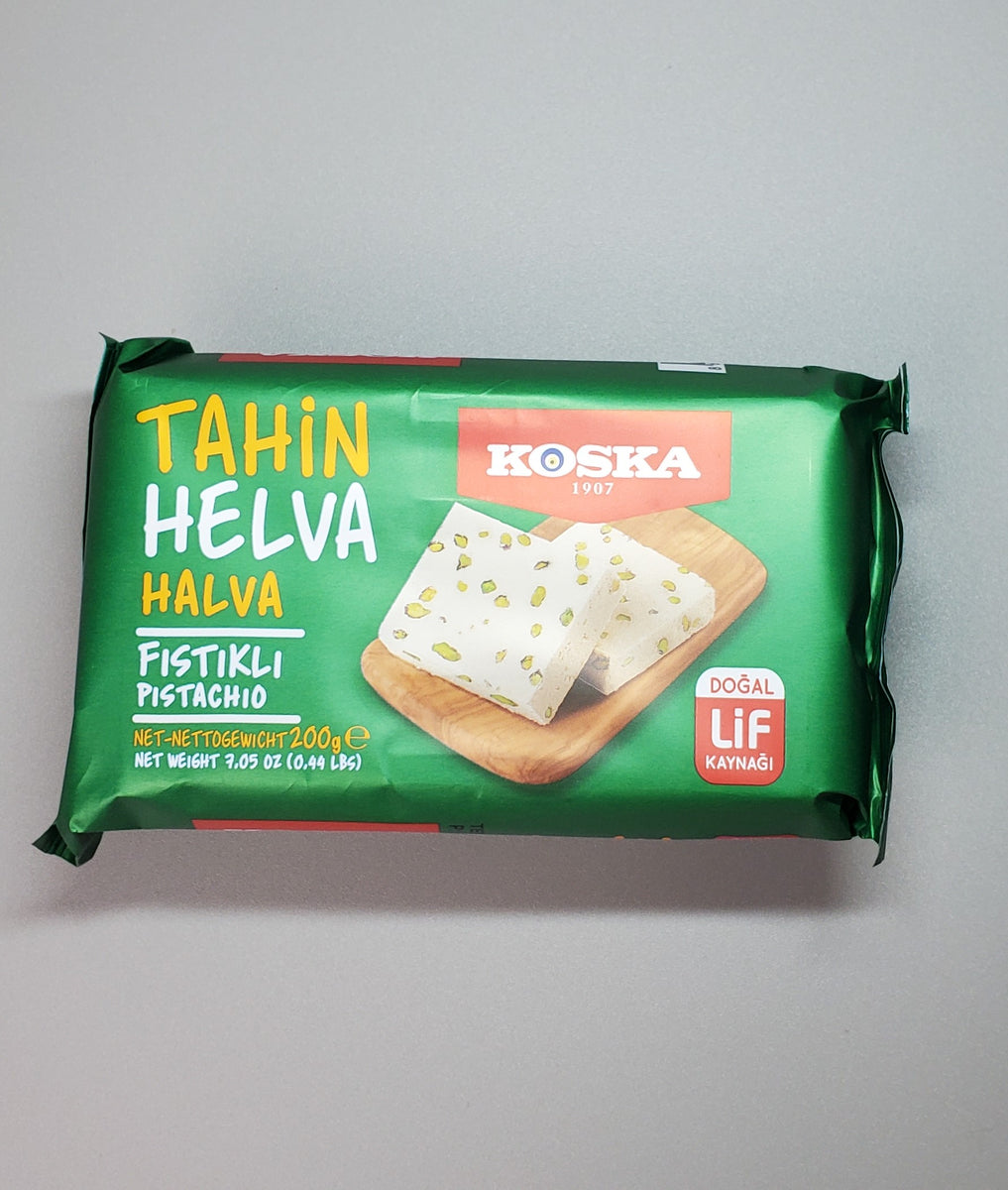 Koska Tahina Helva Halva Pistachio Fistikli 200g 7.05 oz (0.44 lbs) – Grab  Specialty Foods