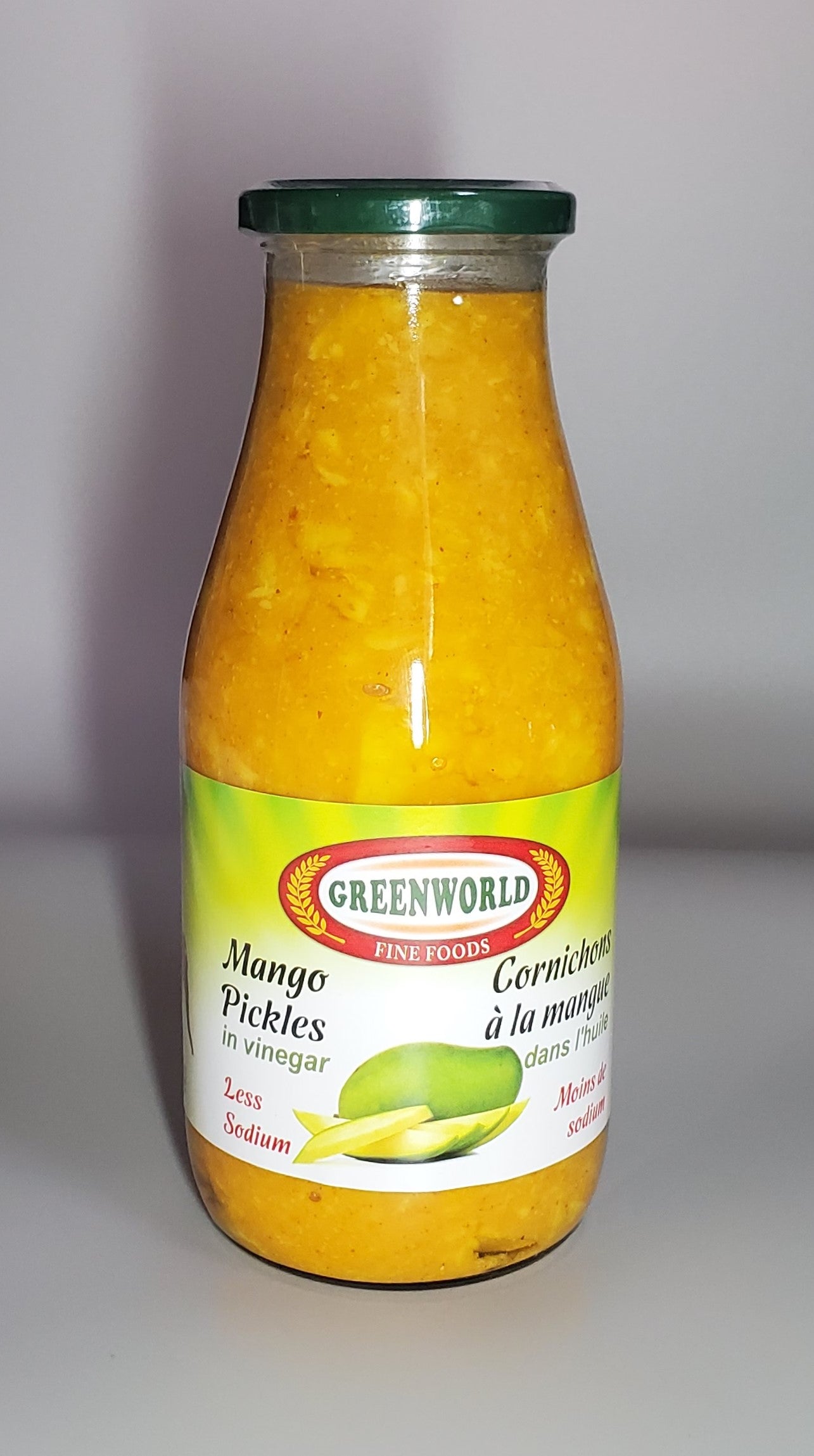 Original Amba Sliced Mango Pickles in Vinegar 1.1 KG less Sodium - cornichons a la mangue Dans l'huile moins de sodium