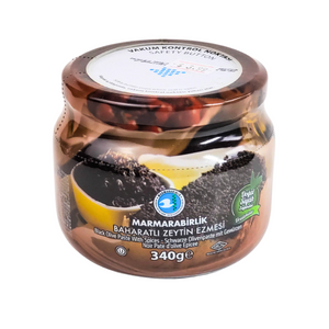 Marmarabirlik  Baharatli Zeytin Ezmesi  Black Olive Paste with Spices 340g
