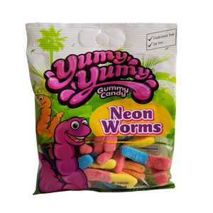Yumy Yumy Gummy Candy Neon Worms
