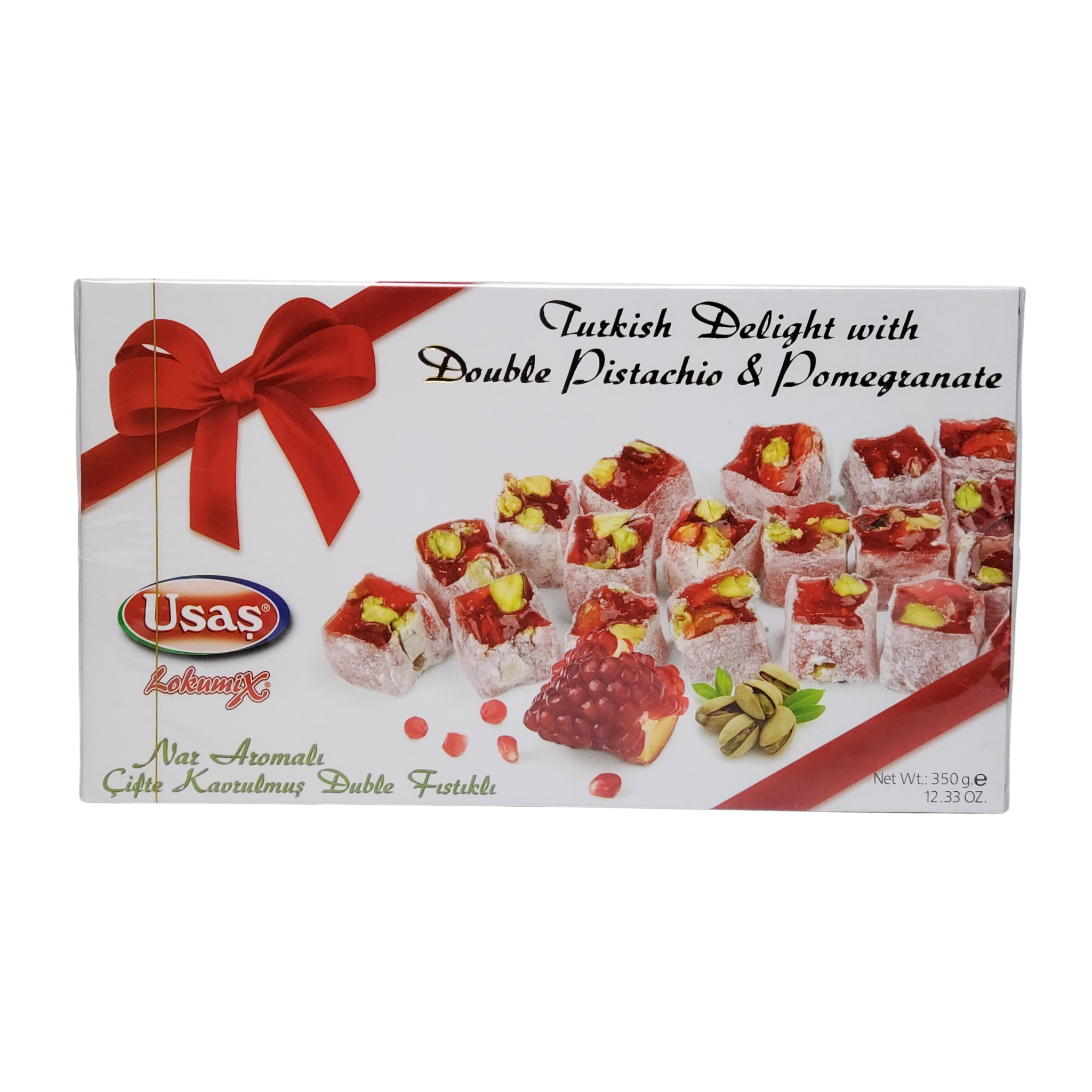 Usas  Lokumi X Turkish Delight with Double Pistachio and Pomegranate 350g