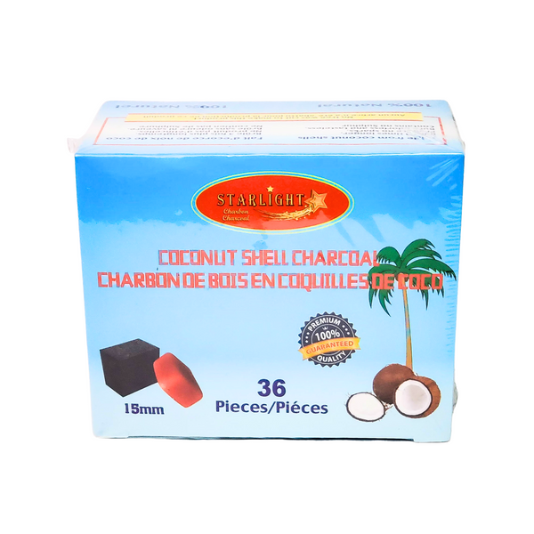 Starlight Coconut Shell Charcoal 15mm 36 pcs