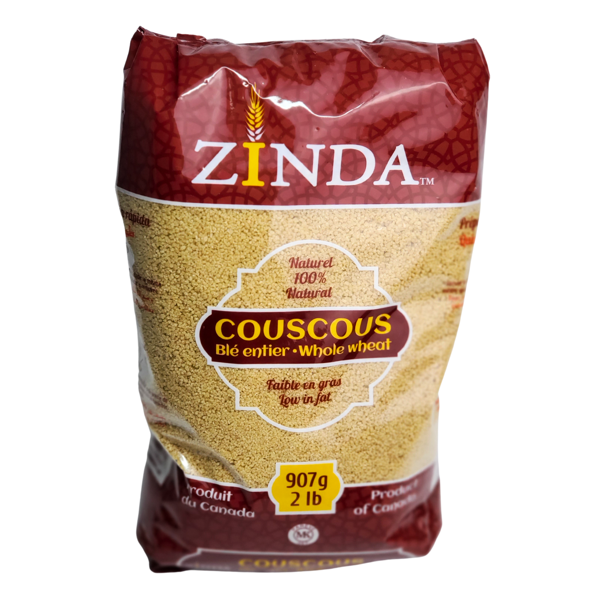 ZINDA Couscous Whole Wheat 100% Natural  2lbs