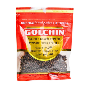International Spices  & Herbs Golchin Whole Black Pepper ( Poivre Noir Entier/ Pimienta Negra Enetro)