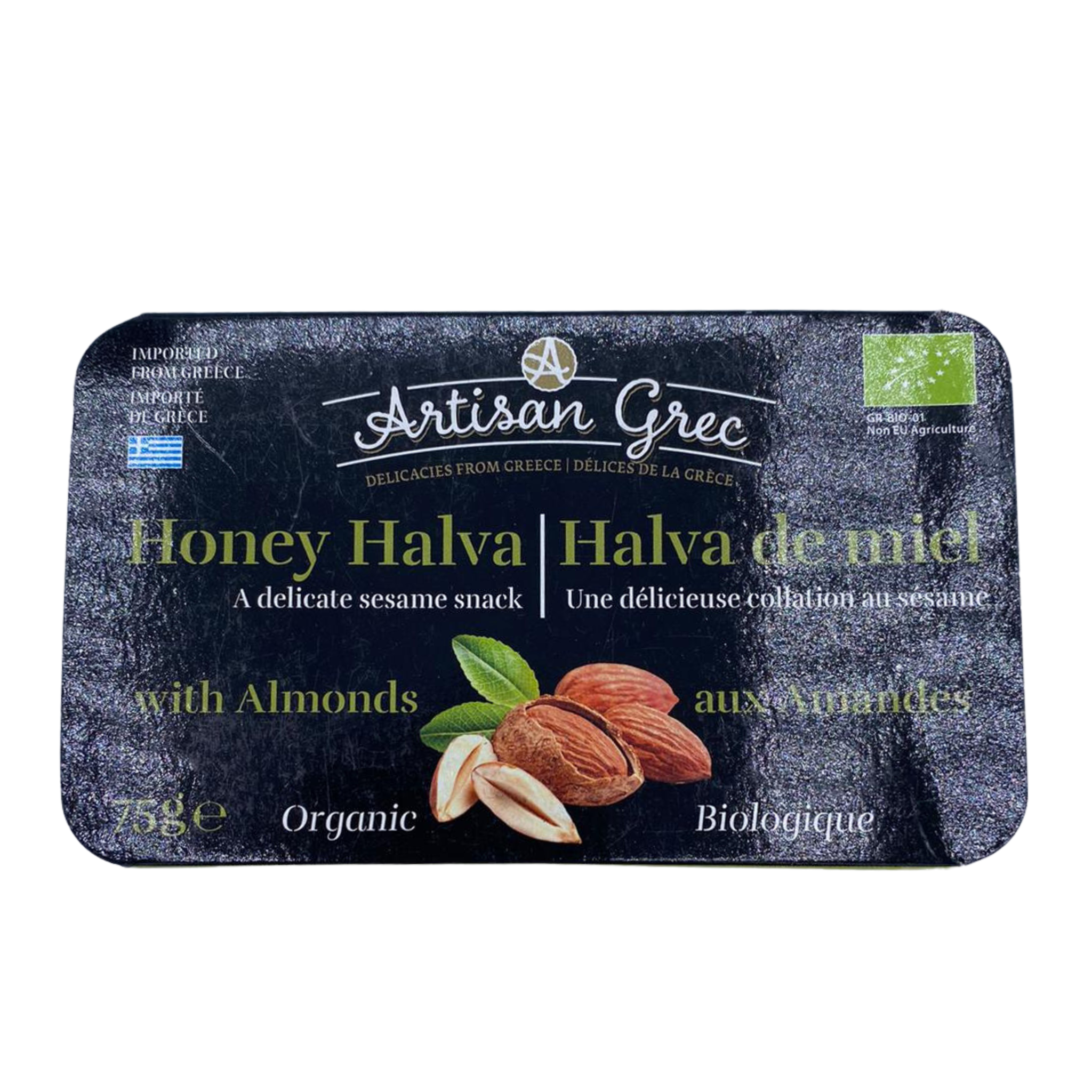 Artisan Grec Organic Honey Halva With Almond 75g - Biologique Halva de Miel