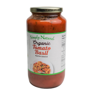 Simply Natural Organic Tomato Basil Pasta Sauce 880 ml