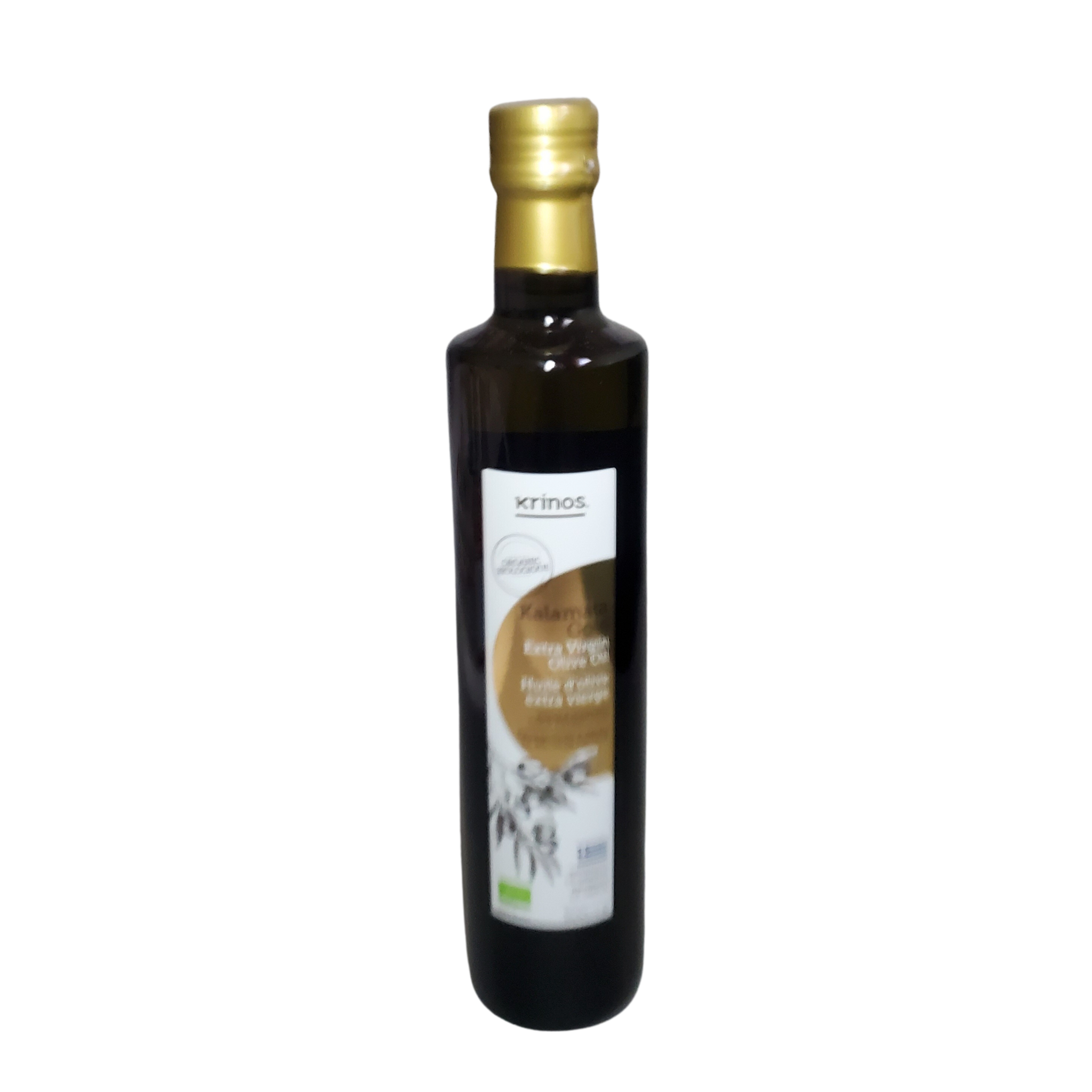 Krinos Organic Kalamata Gold Extra Virgin Olive Oil  500 ml Hand Picked Olives  - Huile d'Olive