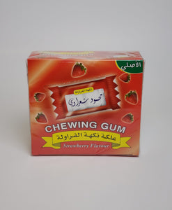 chewing gum strawberry flavour