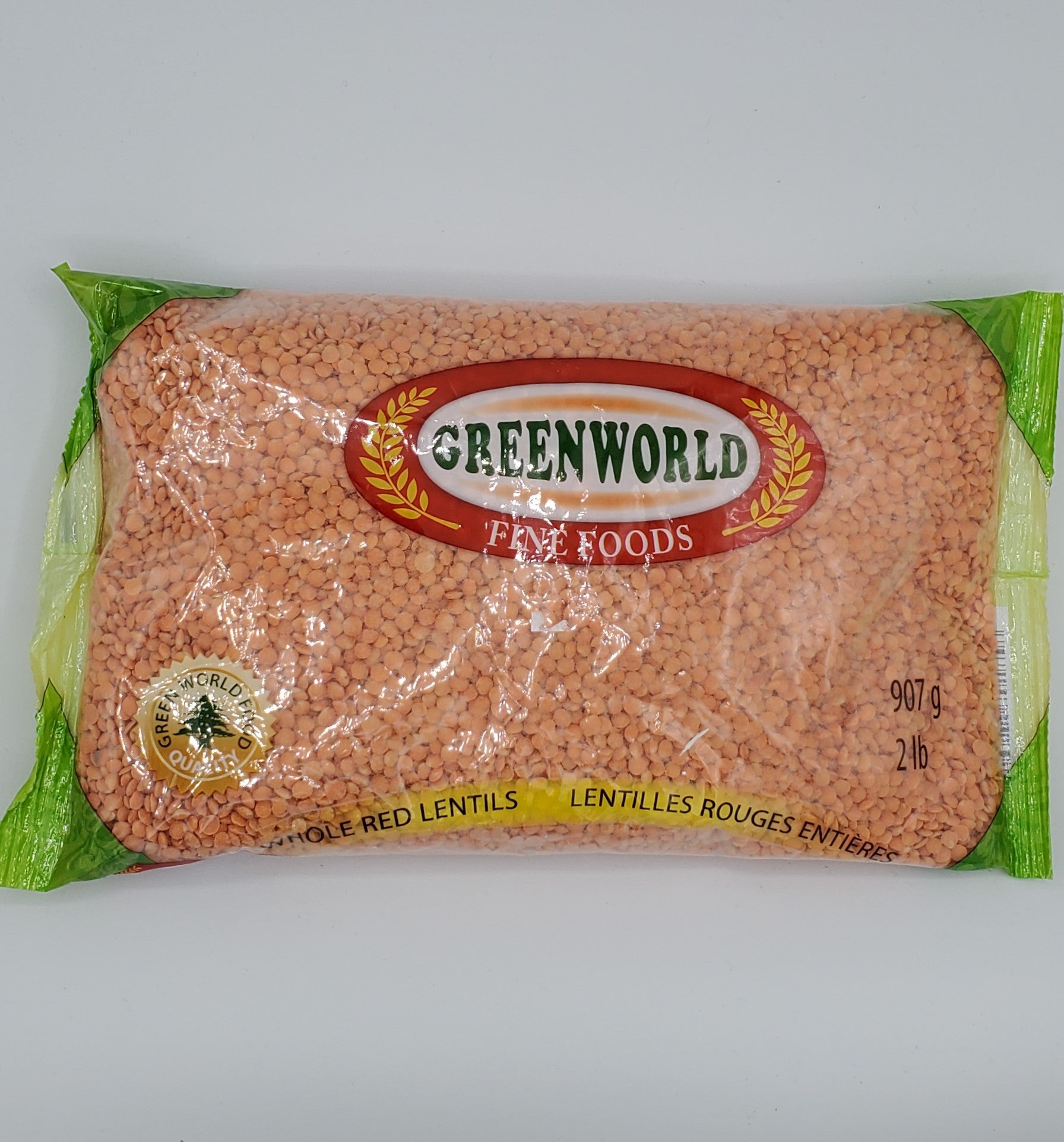 Greenworld Whole Ren Lentils 907g 2lbs - Lentilles Rouges Entieres